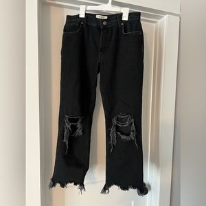 Black Free people cropped jeans